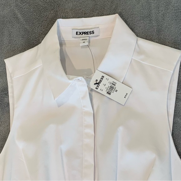 Express White Portofino Ruffle Dress - Picture 3 of 5